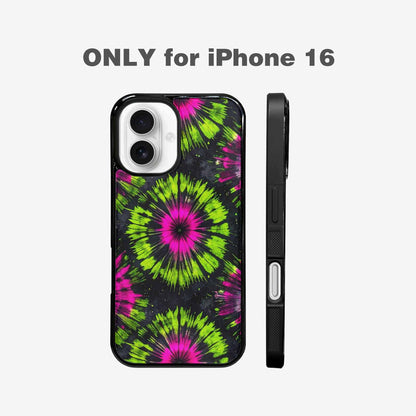 iPhone 16 Case — Acid Wash Tie Dye Neon Custom, Unique Phone Case Design