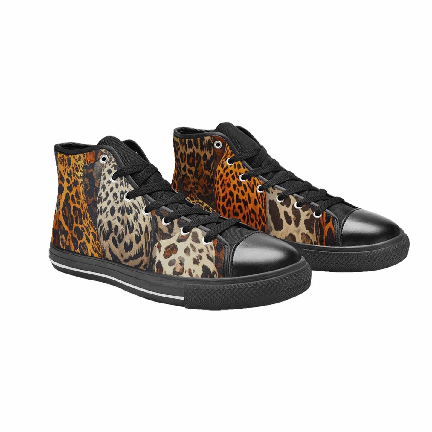 WOMEN'S Animal Print High Top Canvas Dark Academia Shoes