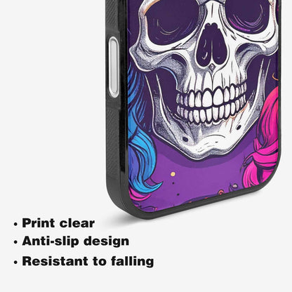iPhone 16 Case — Pride Flag Skulls Seamless Pattern Vibrant, Personalized Phone Case