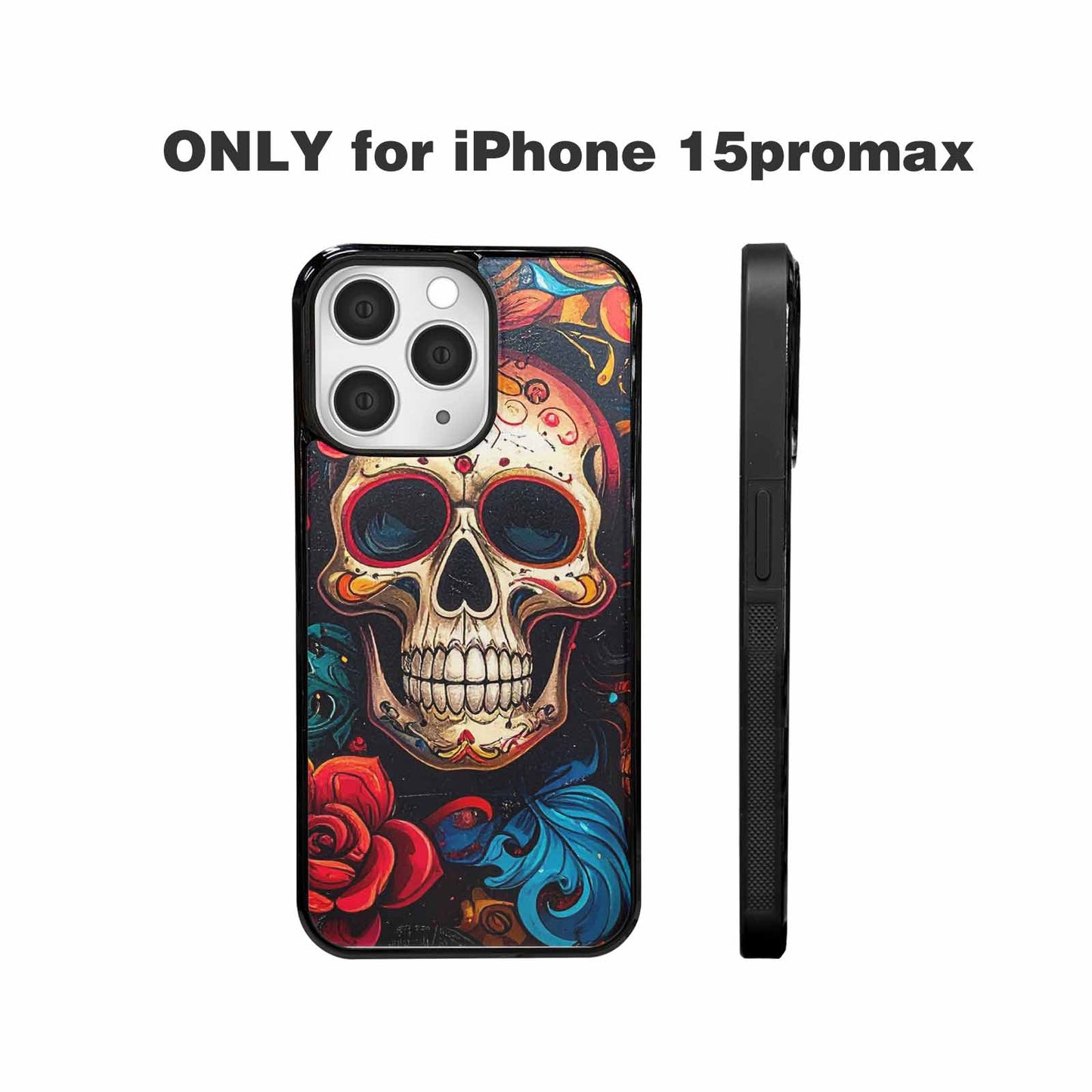 iPhone 15 Pro Max Case — Graffiti Skull, Custom Print Case Cover