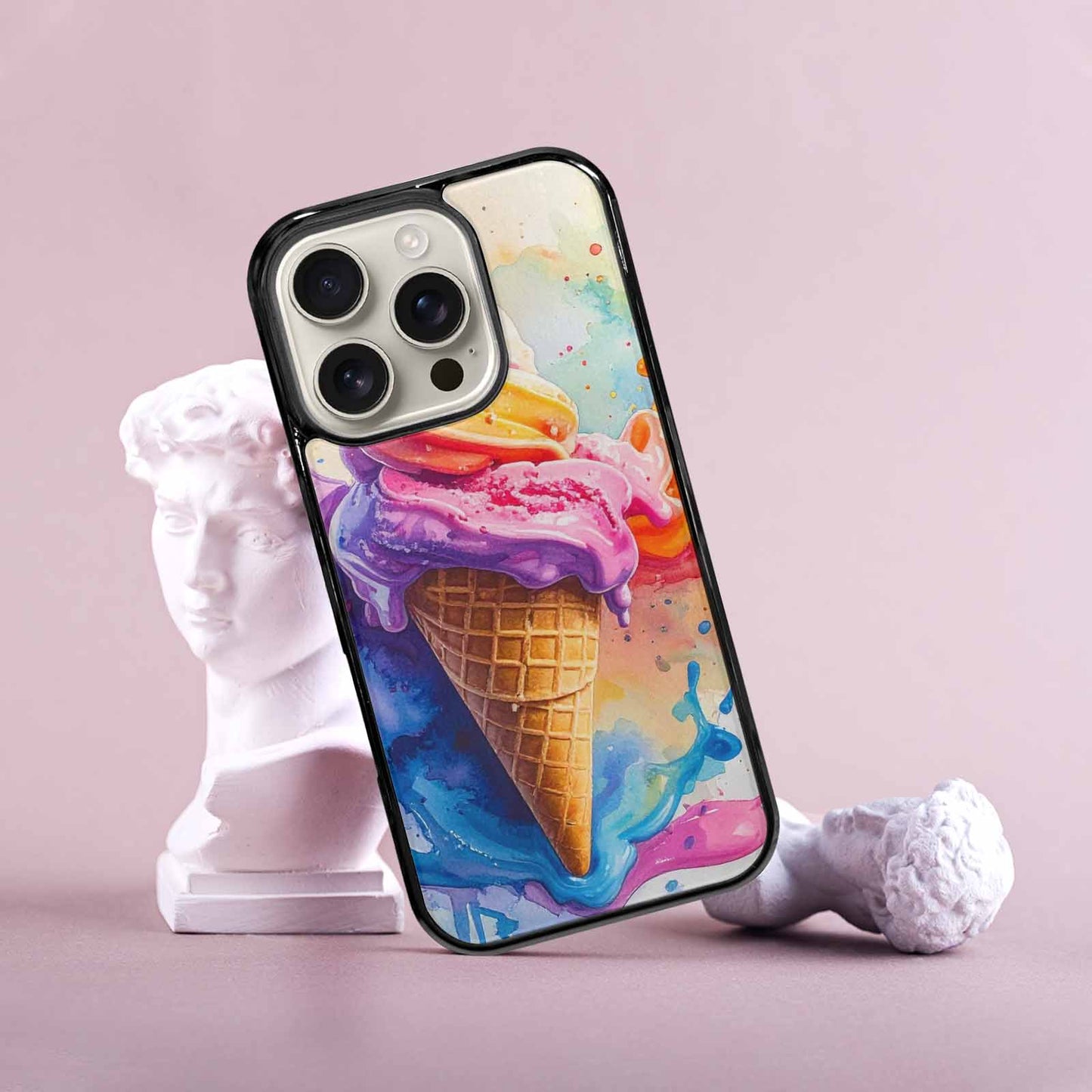 iPhone 16 Pro Case — Melting Icecream Collage, Custom Designed Case Cover