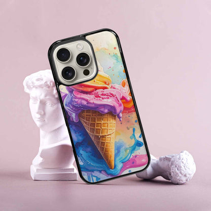 iPhone 16 Pro Case — Melting Icecream Collage, Custom Designed Case Cover