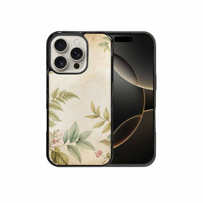 iPhone 16 Pro Case — Vintage Botanical Art Pattern, Custom Art Phone Cover