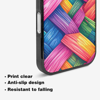 iPhone 16 Plus Case — Polysexual Flag Color Theme Small Rainbow, Custom Designed Case Cover
