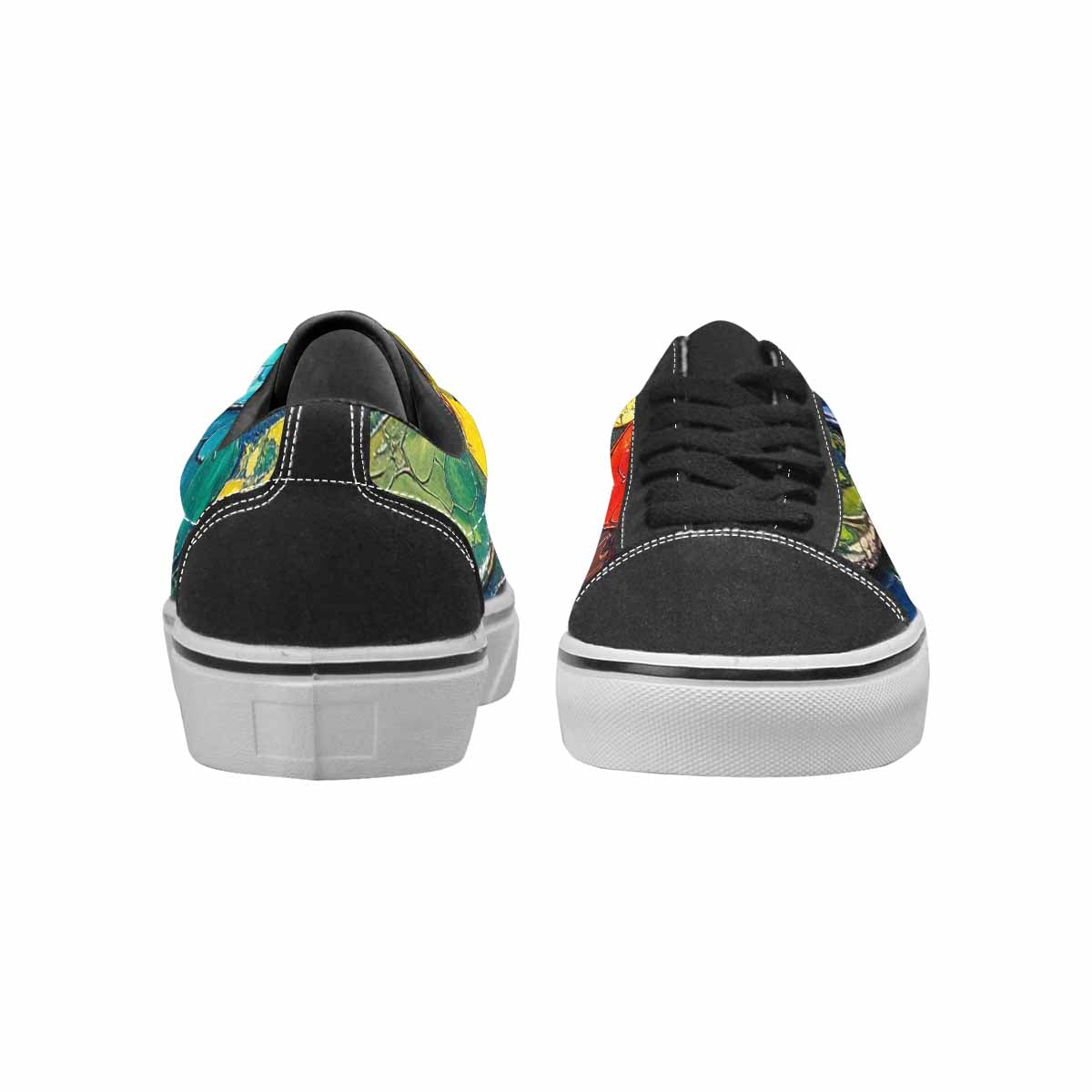 WOMEN'S Reptile Scale Lace-Up Canvas Neon Fantasy Shoes