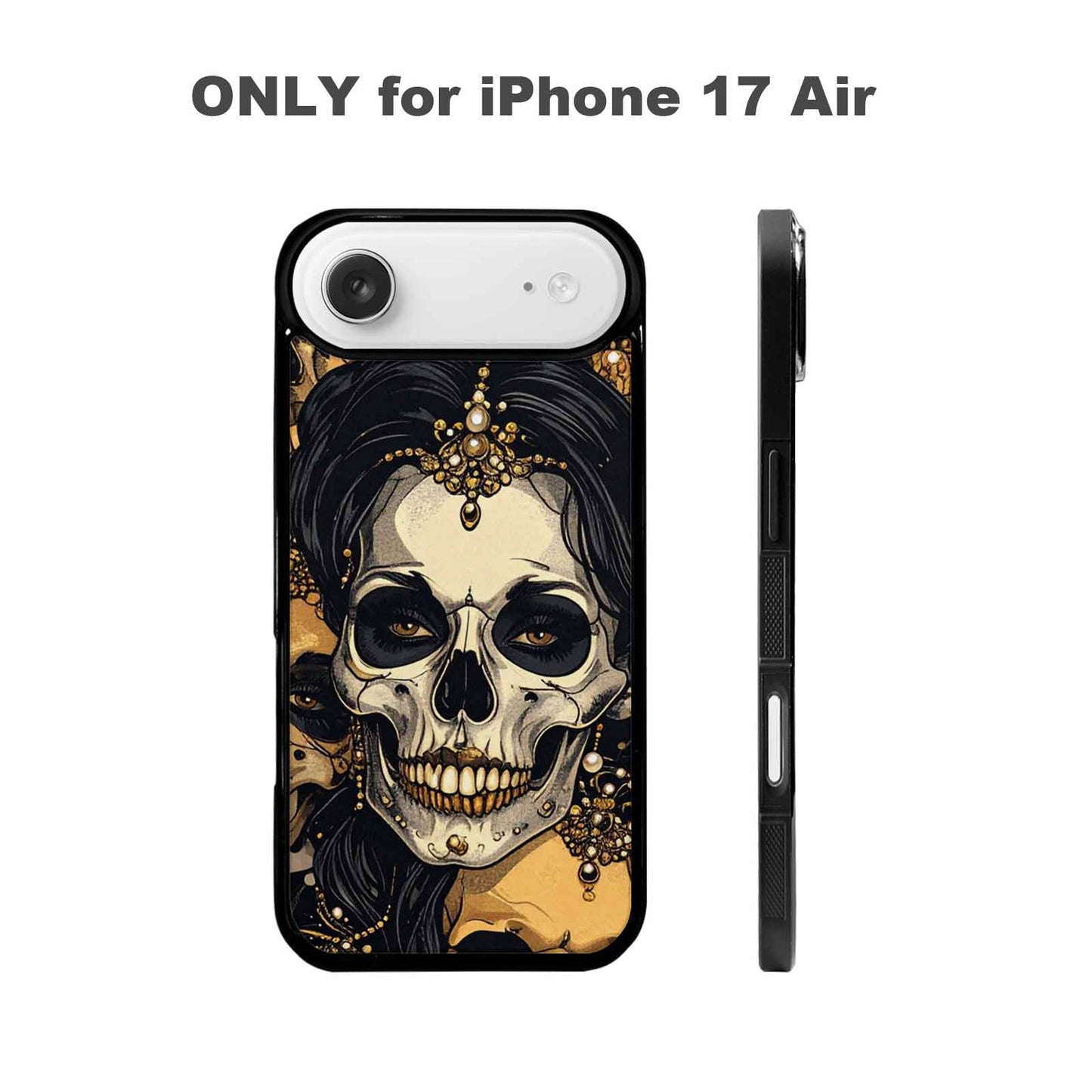 iPhone 17 Air Case — Skull Dark Art Gothic Print Gothic, Custom Phone Case