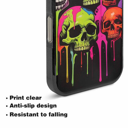 iPhone 16 Pro Max Case — Vibrant Camo 1000\'s Of Skeletons Neon, Customized Protective Case