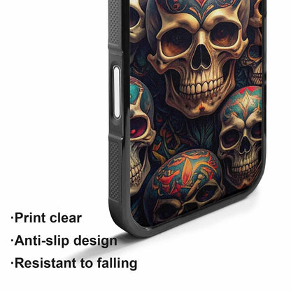 iPhone 17 Case — Skull Dark Art Gothic Print Gothic, Custom Made Phone Cover