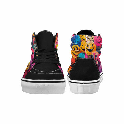 MEN'S Smiley Faces High Top Canvas Dreamcore Custom Shoes