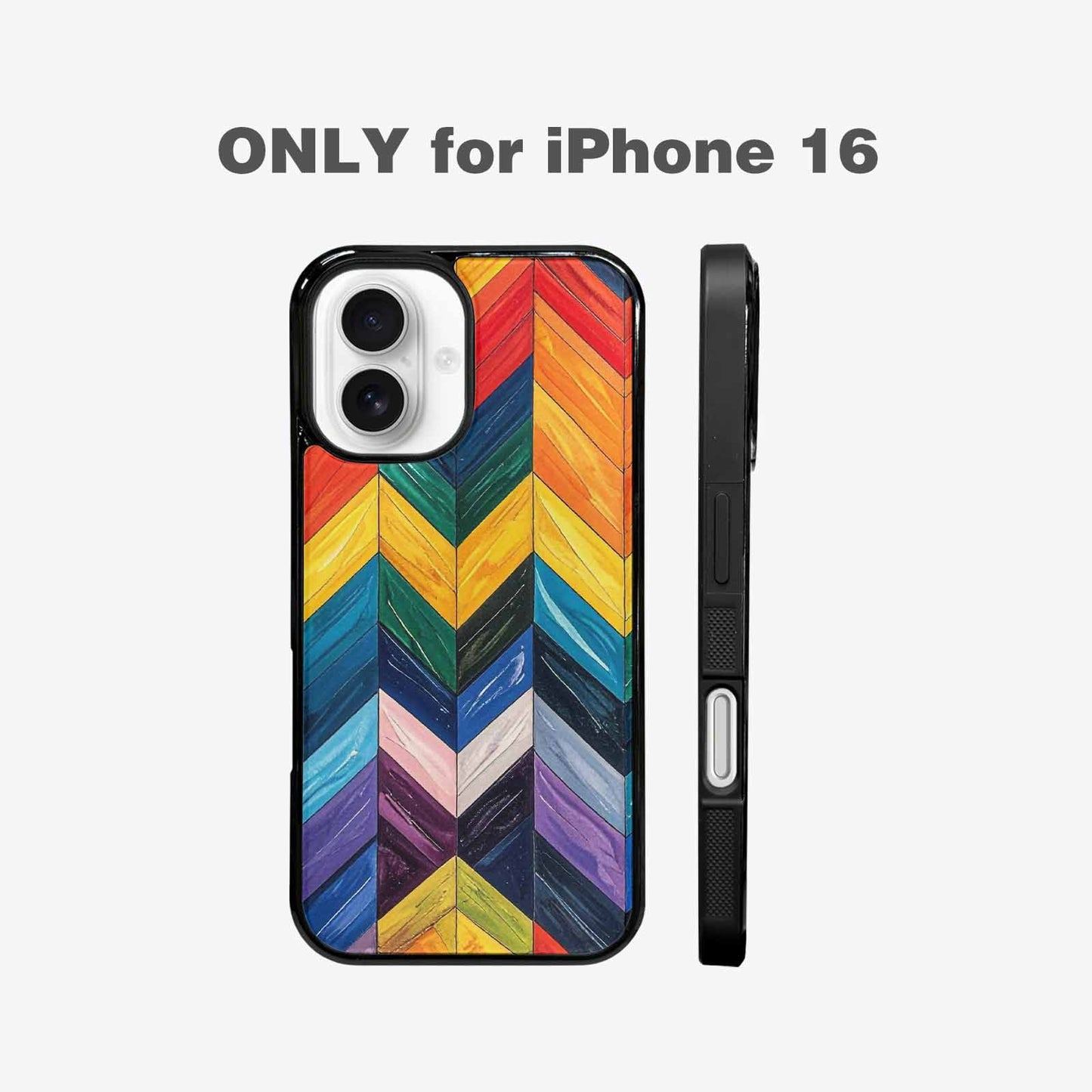 iPhone 16 Case — Progress Pride Flag Color Theme Small, Custom Printed Phone Case