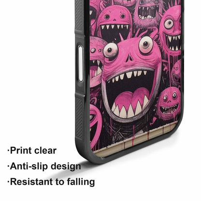 iPhone 17 Case — Black &amp; Pink Ink Cartoon Cute, Custom Made Phone Cover
