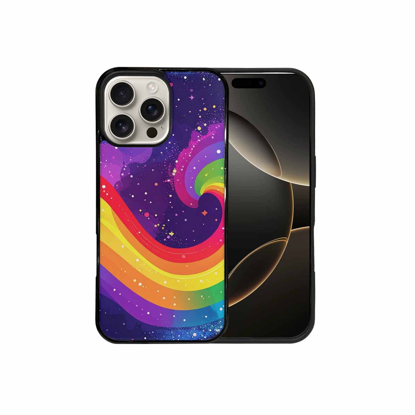 iPhone 16 Pro Max Case — Rainbow Pride Galaxy, Unique Phone Case Design