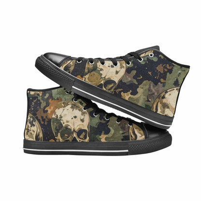 MEN'S Military Camo Skull High Top Canvas Aesthetic Shoes