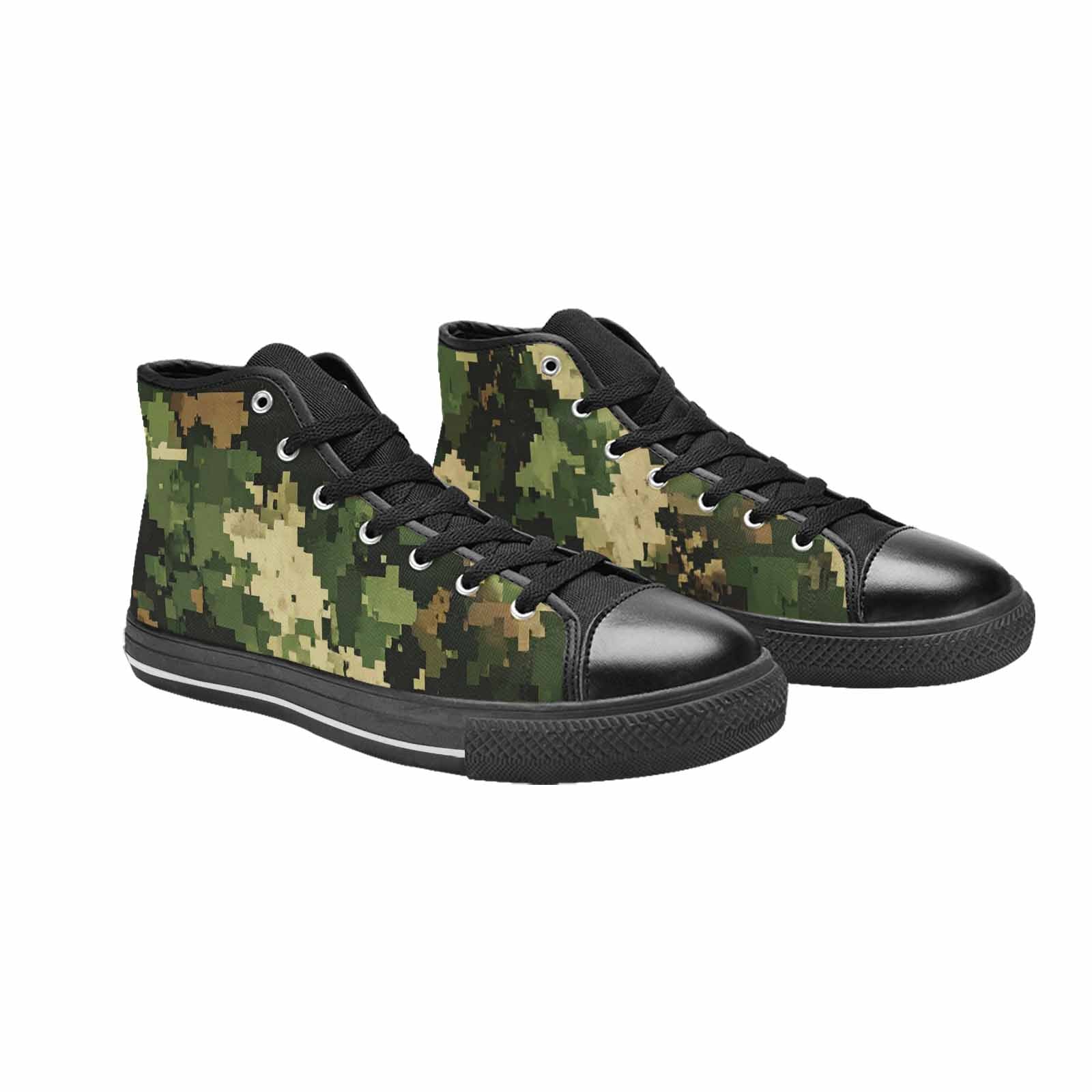 MEN'S Military Camouflage Blotch High Top Canvas Grunge Sneakers