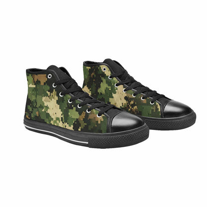 MEN'S Military Camouflage Blotch High Top Canvas Grunge Sneakers