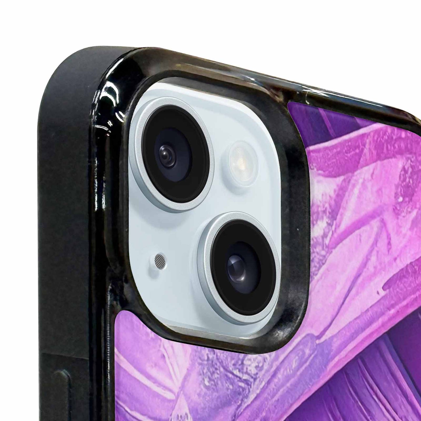 iPhone 15 Plus Case — Bisexual Flag Color Theme Small Rainbow, Custom Phone Case