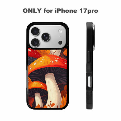 iPhone 17 Pro Case — Bold Autumn Mushroom Original Art, Customized Protective Case