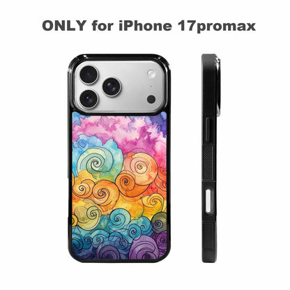 iPhone 17 Pro Max Case — Tie Dye Swirls (black Tie Dye, Custom Art Phone Cover