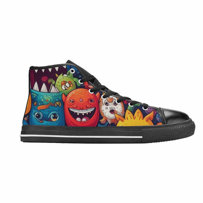MEN'S Cartoon Monster Character High Top Canvas Dark Academia Custom Shoes