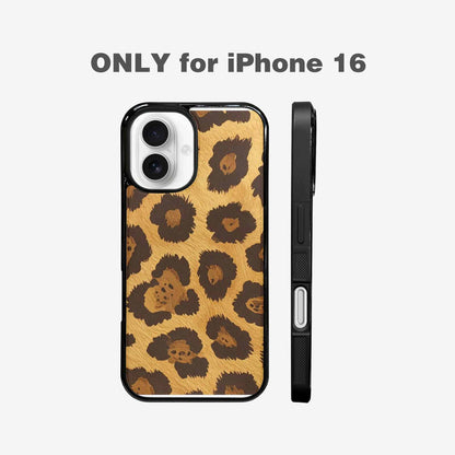 iPhone 16 Case — Classic Leopard Print Warm Golden Tan, Custom Art Phone Cover