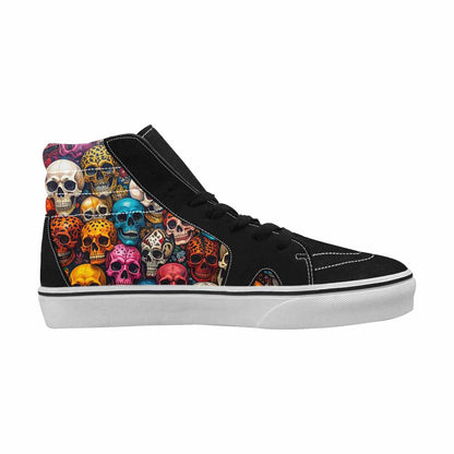 MEN'S Skulls High Top Canvas Melting Art Sneakers