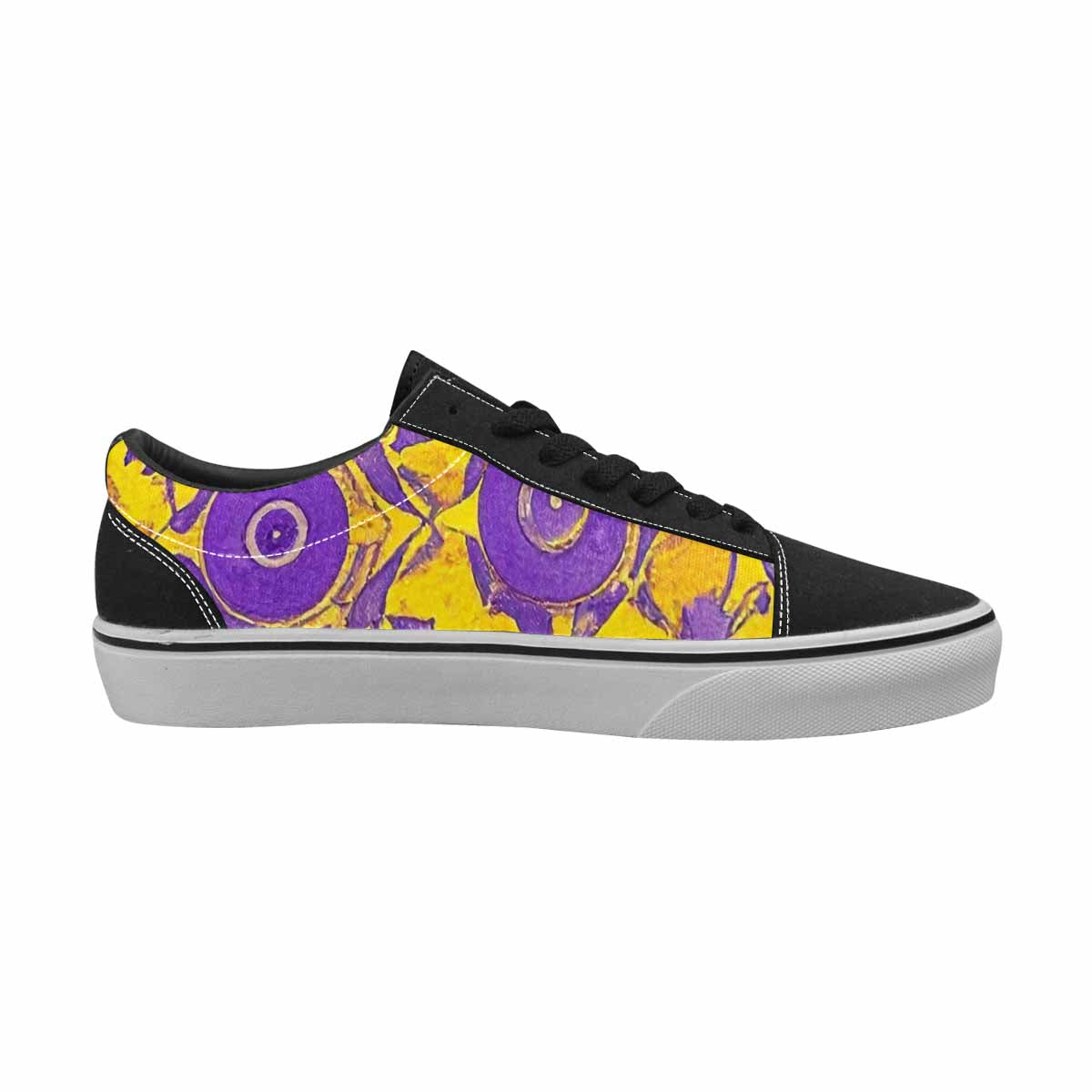 MEN'S Intersex Flag Color Canvas Lace-Up Neon Fantasy Custom Shoes