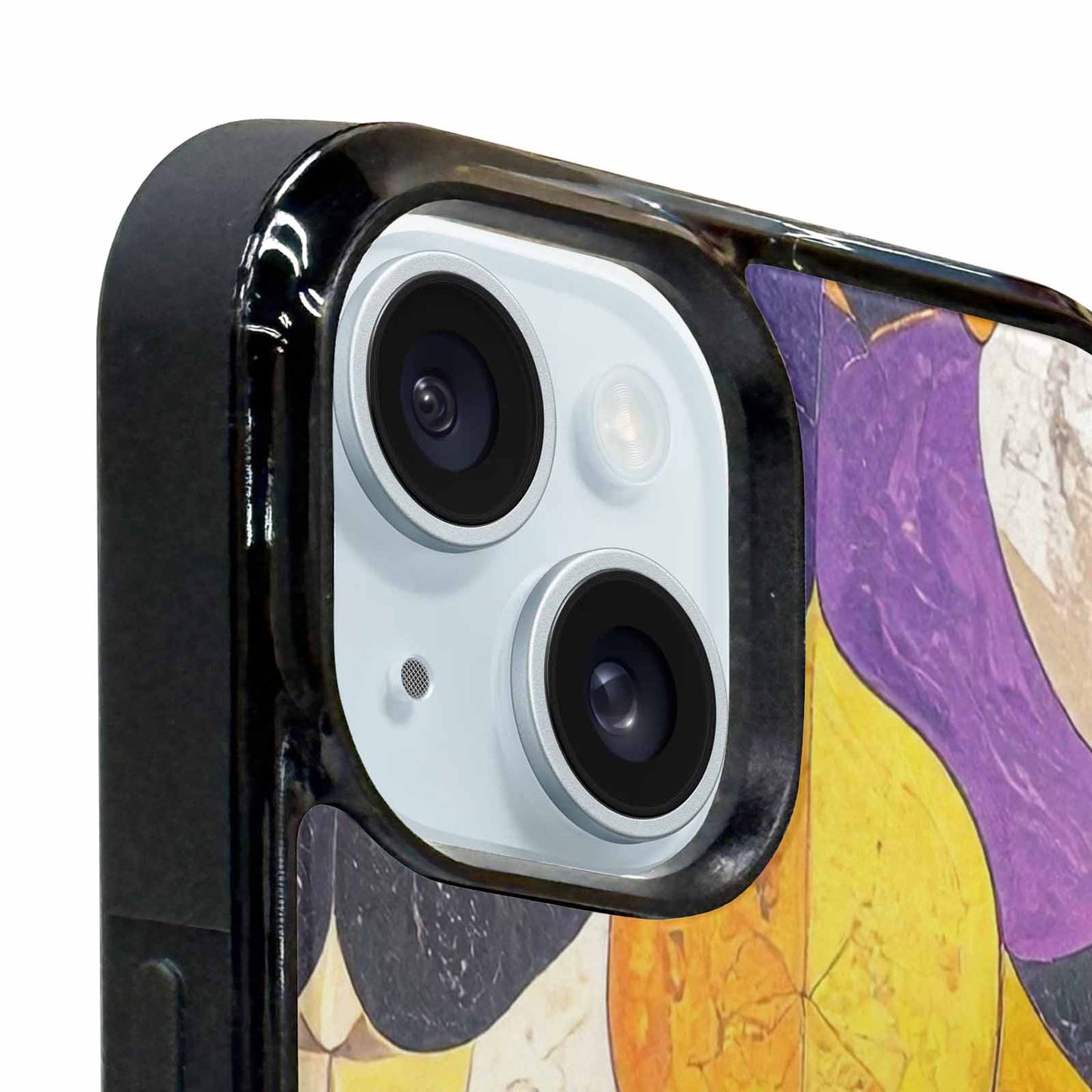 iPhone 15 Plus Case — Nonbinary Flag Color Theme Small Rainbow, Custom Phone Case