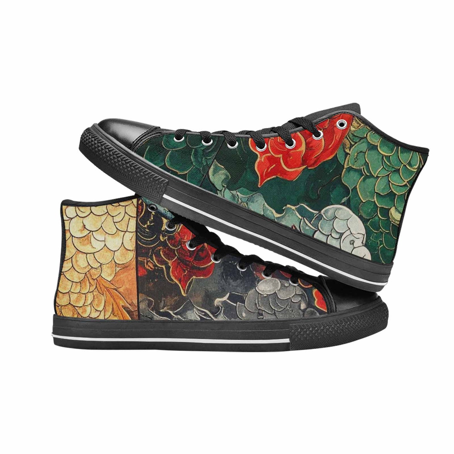 MEN'S Dragon Scale Fantasy High Top Canvas Vivid Shoes