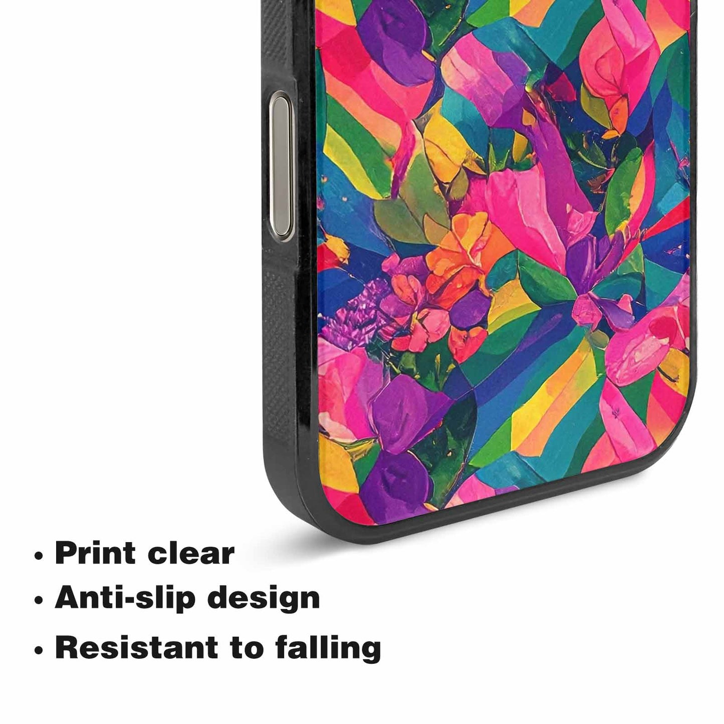 iPhone 16 Pro Case — Polysexual Flag Color Theme Small Rainbow, Unique Phone Case Design