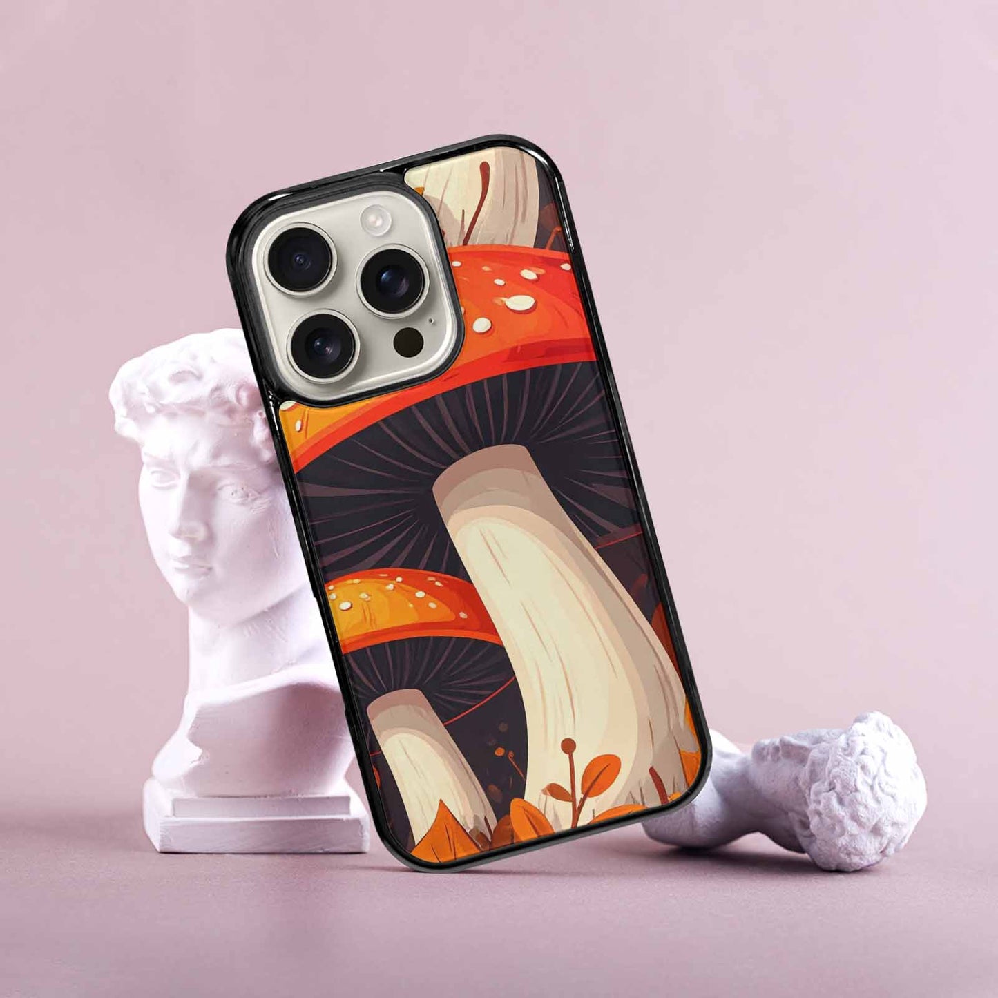 iPhone 16 Pro Case — Bold Autumn Mushroom Bold Autumn Mushroom, Custom Print Case Cover