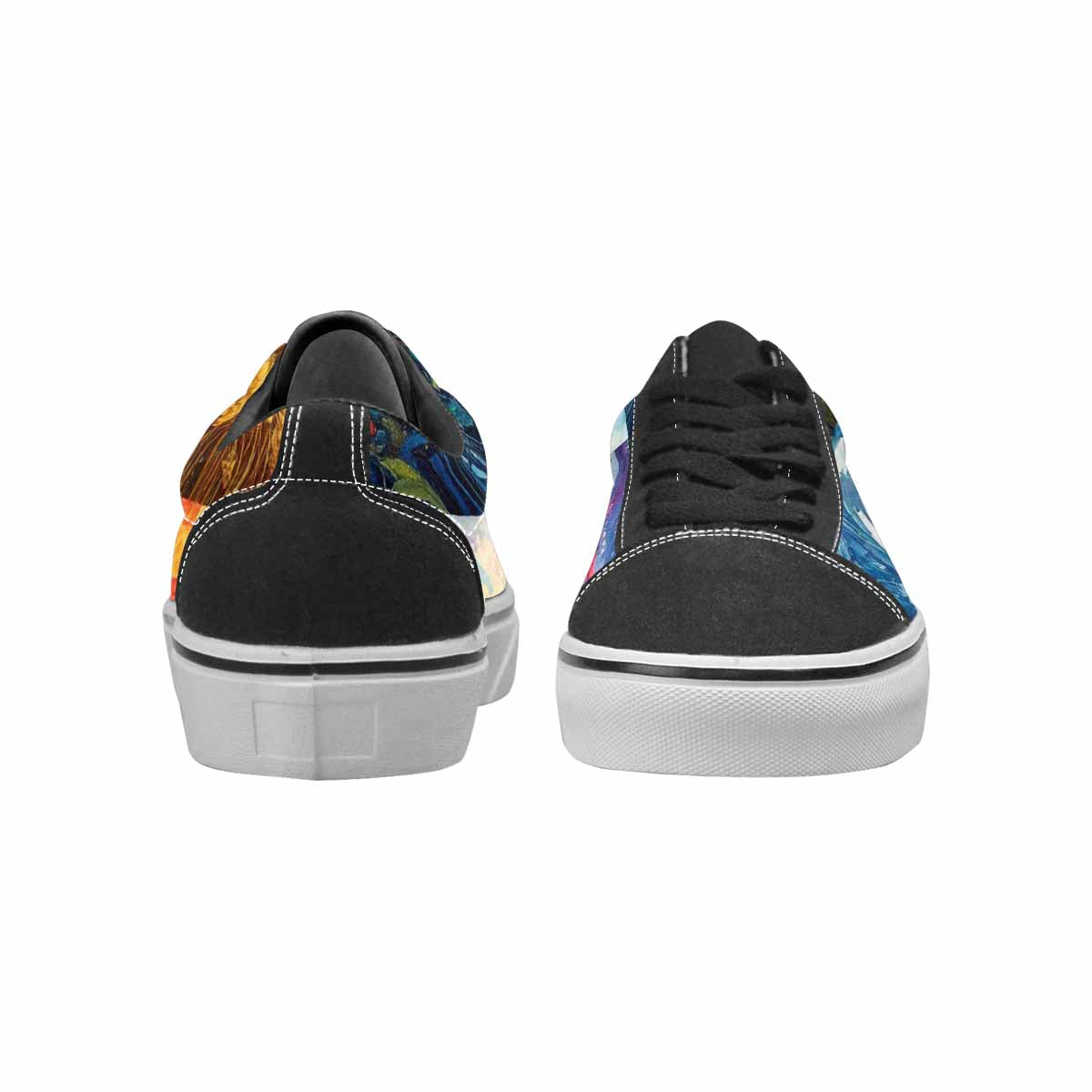 WOMEN'S Van Gogh-Style Swirl Canvas Lace-Up Vivid Custom Shoes