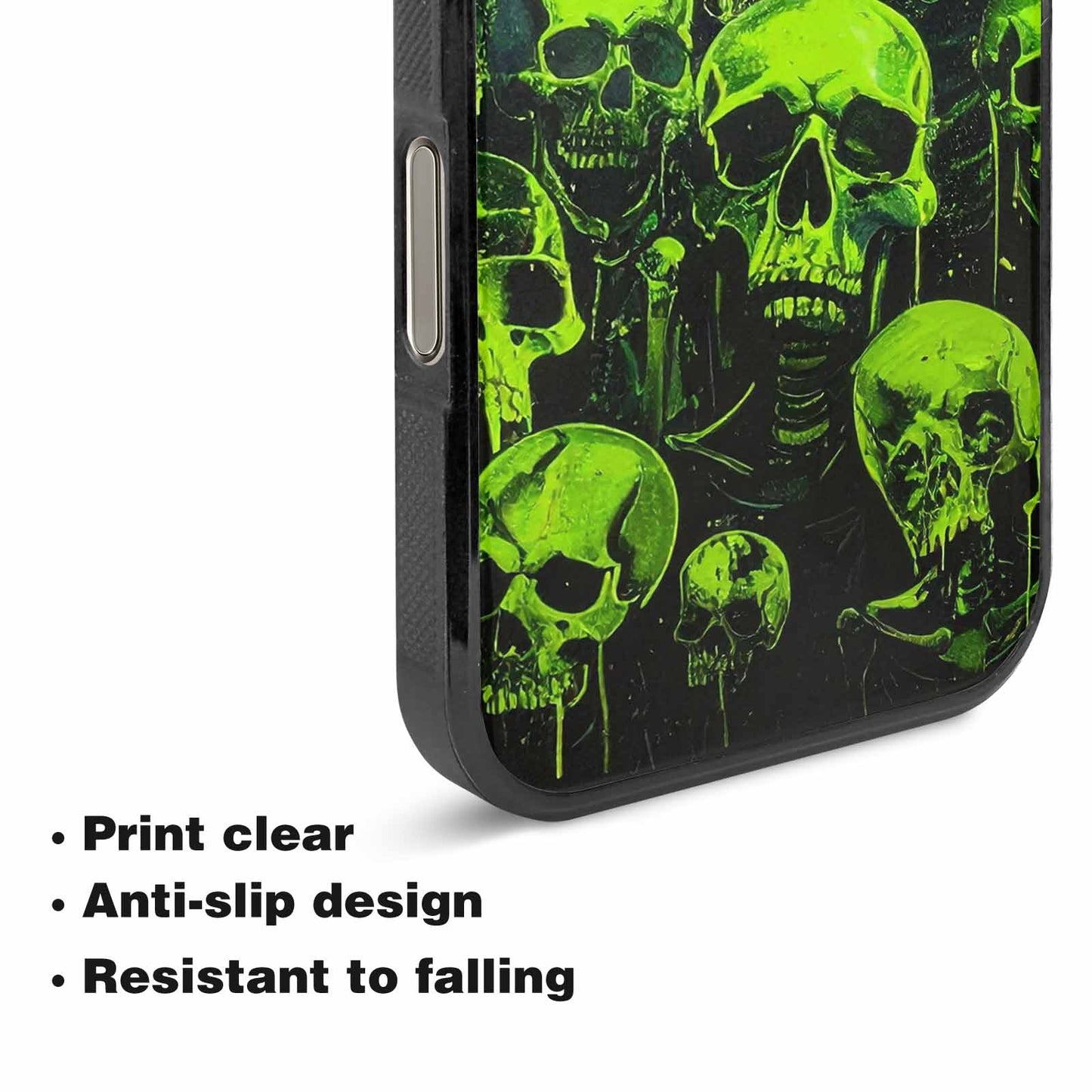 iPhone 16 Pro Case — Skeletons Neon Green Glowskele Ou7 Personalized, Original Design Phone Case