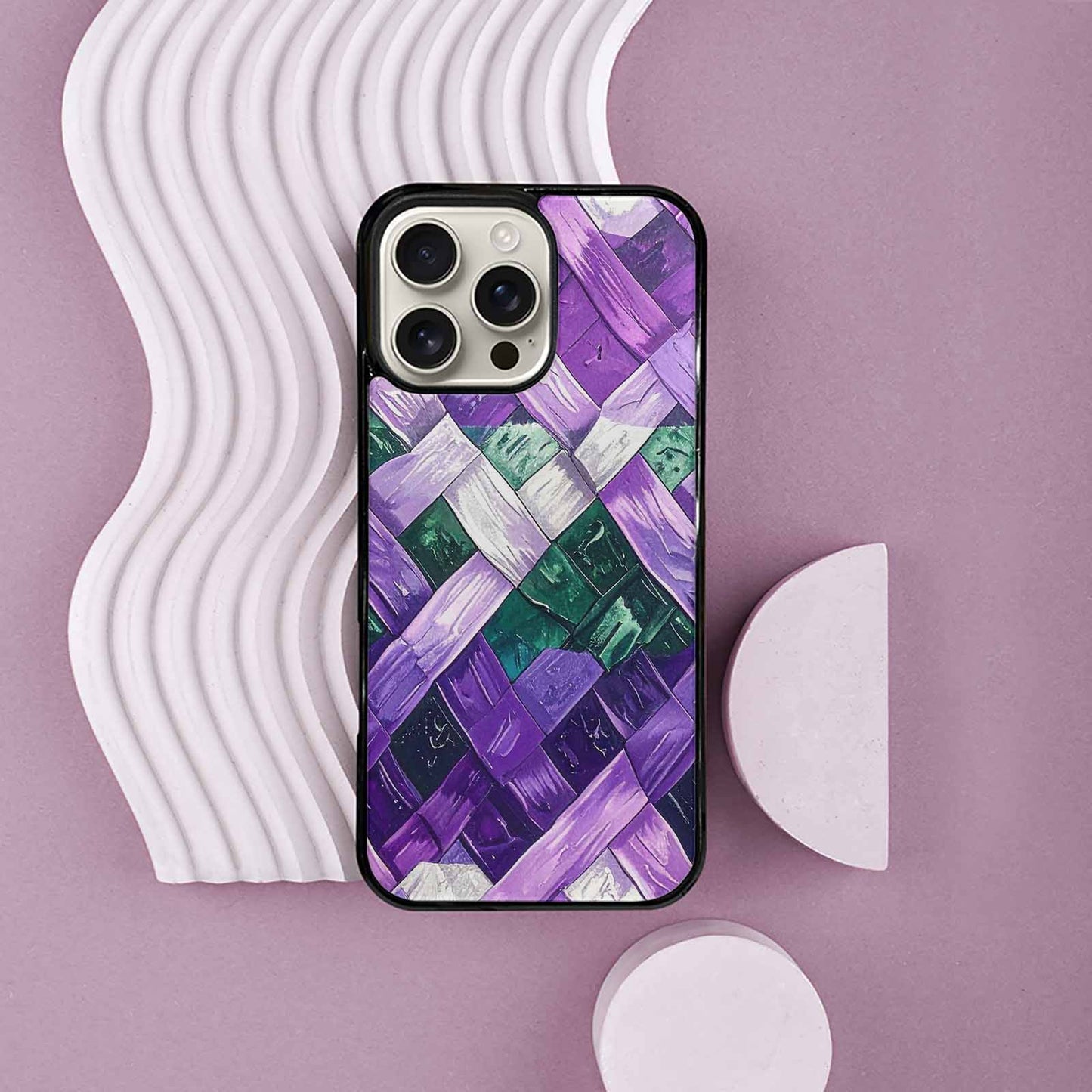 iPhone 16 Pro Max Case — Genderqueer Flag Color Theme Small Rainbow, Custom Art Phone Cover