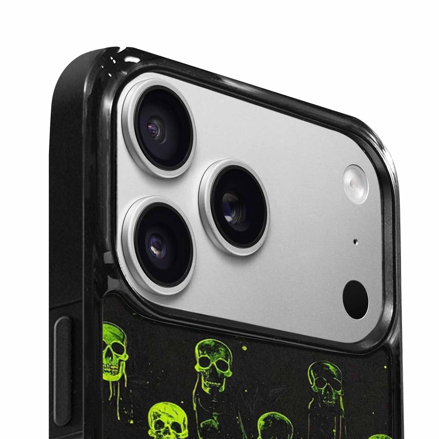 iPhone 17 Pro Max Case — Skeletons Neon Green Original Art, Original Design Phone Case