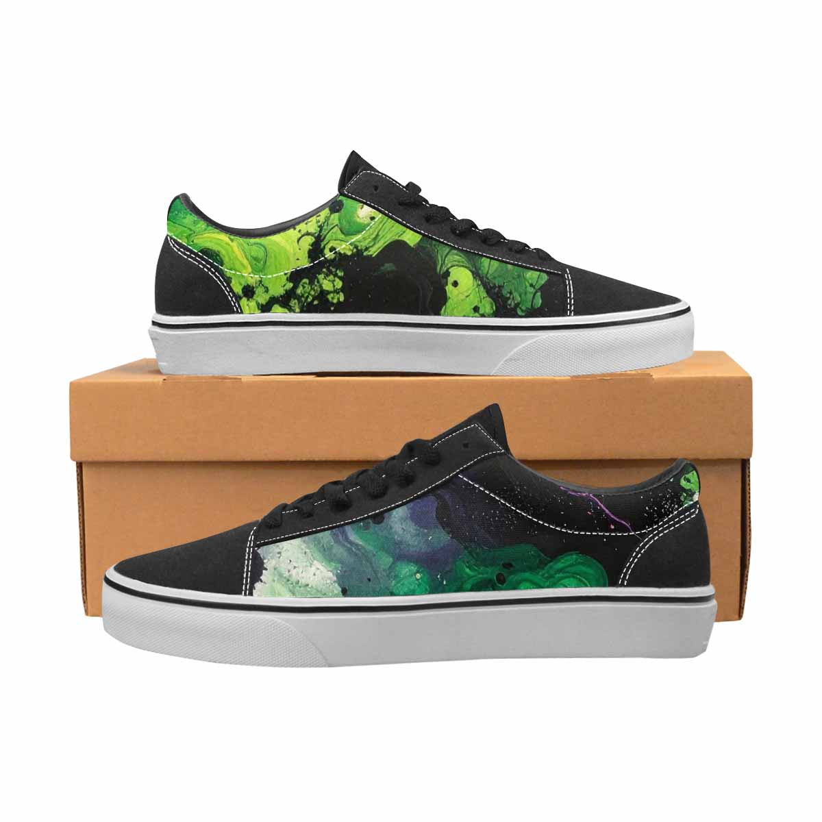WOMEN'S Galaxy Nebula Lace-Up Canvas Wallpaper Art Custom Sneakers