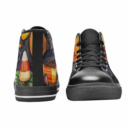 WOMEN'S Halloween High Top Canvas Cottagecore Custom Sneakers