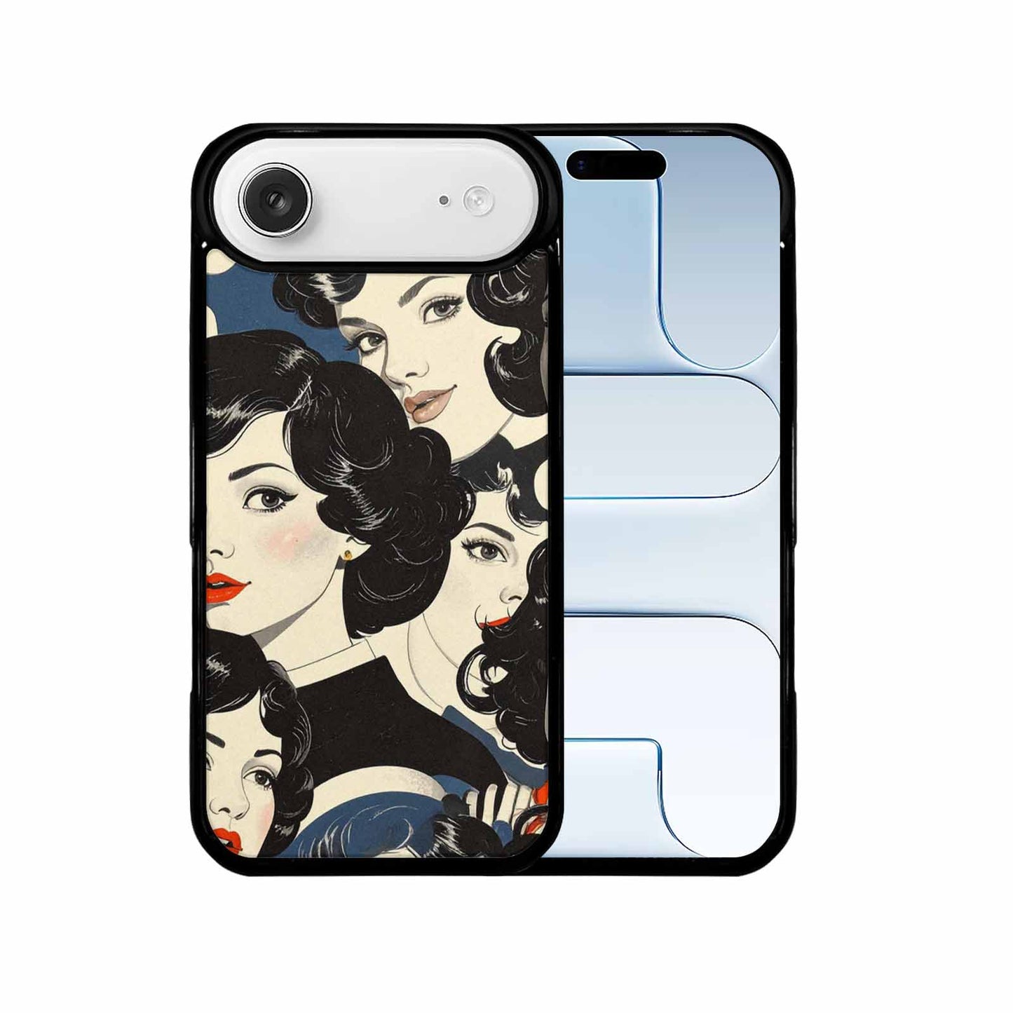 iPhone 17 Air Case — Seamless Repeating Pattern Of Overlapping Retro, Custom Art Phone Cover