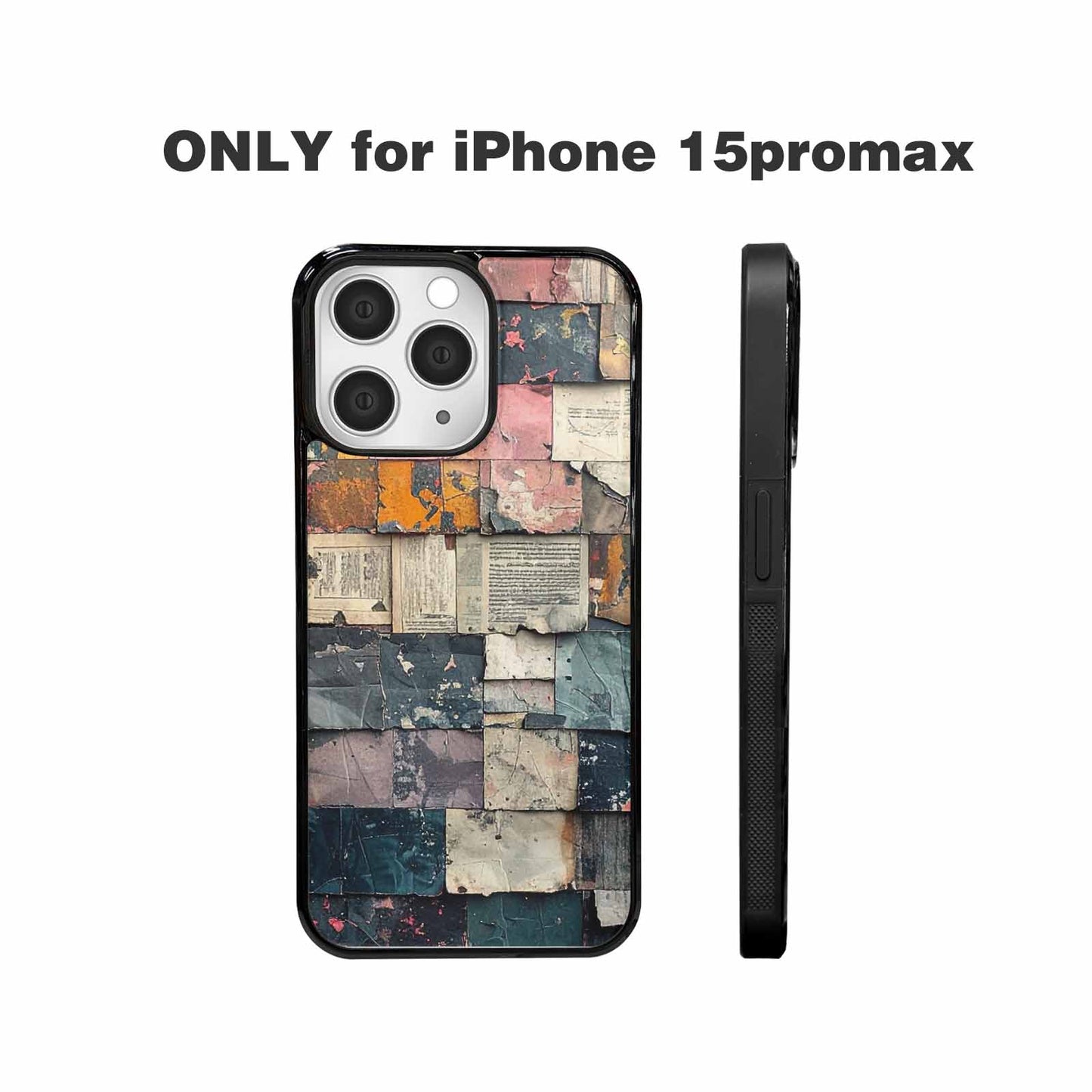 iPhone 15 Pro Max Case — Distressed Grunge Texture Pattern Hundreds Of, Custom Phone Case