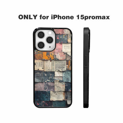 iPhone 15 Pro Max Case — Distressed Grunge Texture Pattern Hundreds Of, Custom Phone Case
