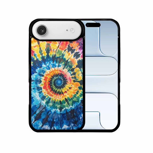 iPhone 17 Air Case — Black Blue Ink Tie Dye Tie, Custom Printed Phone Case