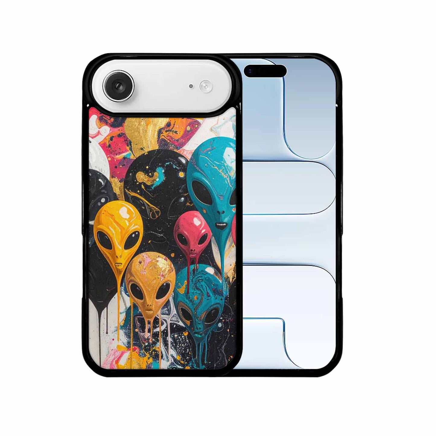 iPhone 17 Air Case — Aliens Marblealiens Pattern Jx7 Alien Scifi, Custom Art Phone Cover