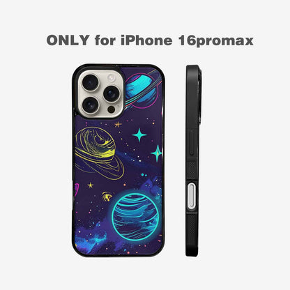 iPhone 16 Pro Max Case — Space Galaxy Astronaut Pattern Planets Stars, Custom Made Phone Cover