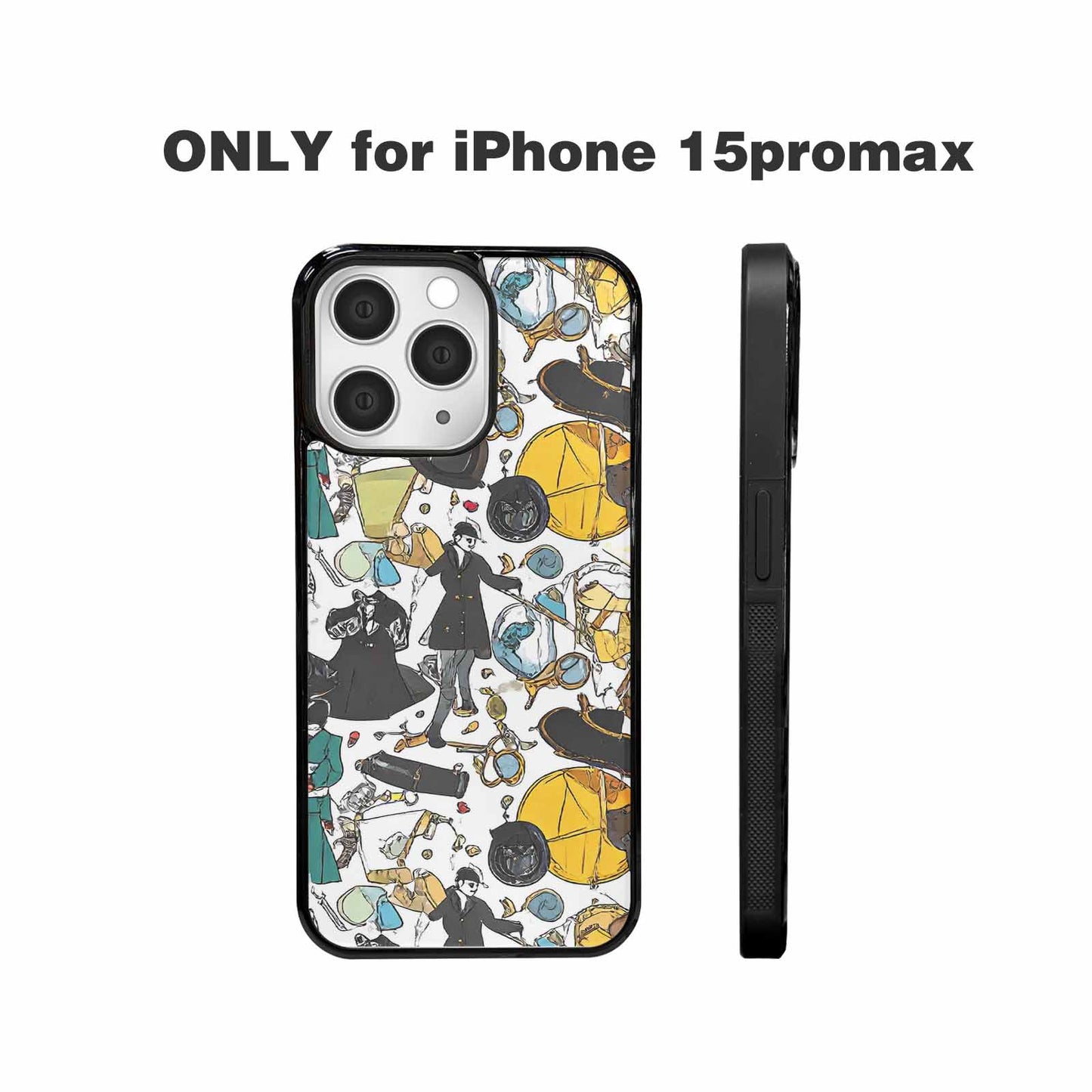 iPhone 15 Pro Max Case — Noir Spy Silhouette Pen Ink Noir, Customized Protective Case