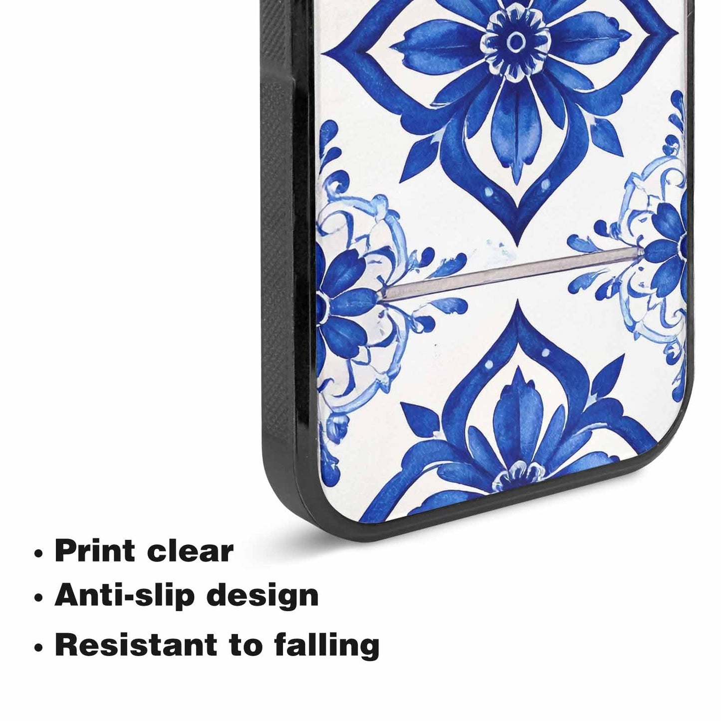 iPhone 15 Plus Case — Mexican Talavera Tile Pattern Floral Geometric, Unique Phone Case Design