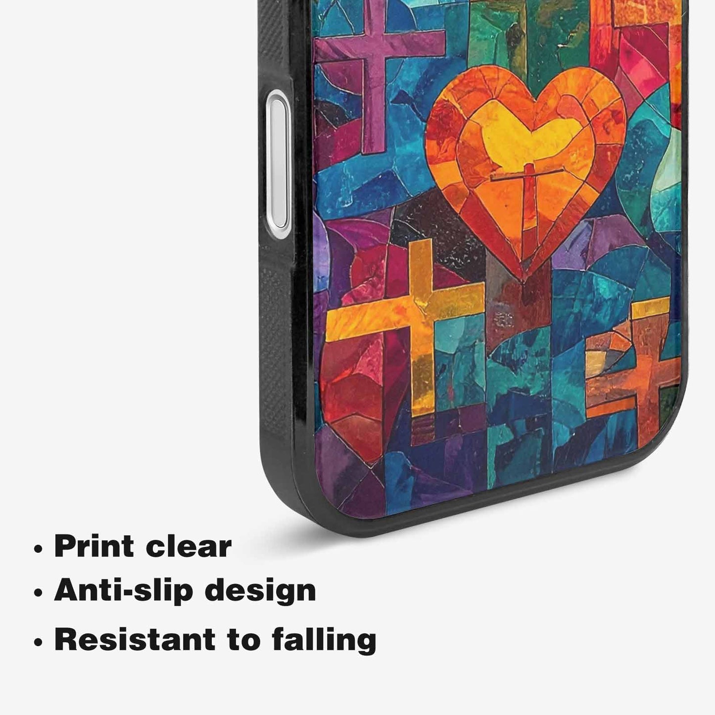 iPhone 16 Plus Case — Faith Cross And Faith Icons Pattern, Custom Print Case Cover