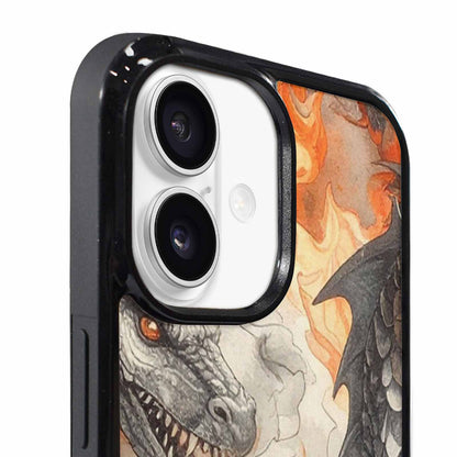 iPhone 17 Case — Retro Dragons Flame Retro Vintage, Original Design Phone Case