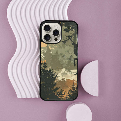 iPhone 16 Pro Max Case — Hunting Camouflage Pattern With Deer And, Custom Phone Case