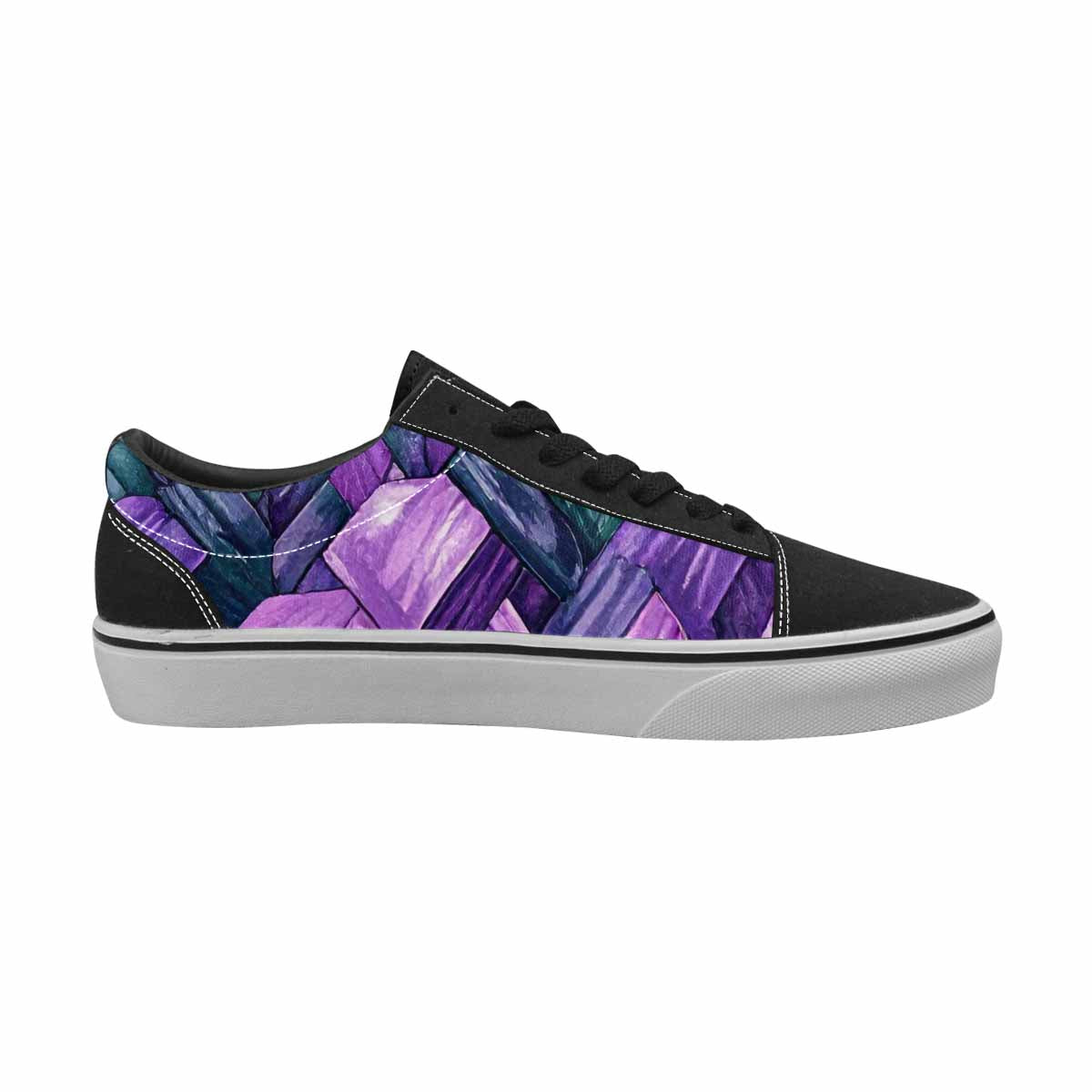 MEN'S Genderqueer Flag Color Canvas Lace-Up Vibrant Chaos Custom Sneakers