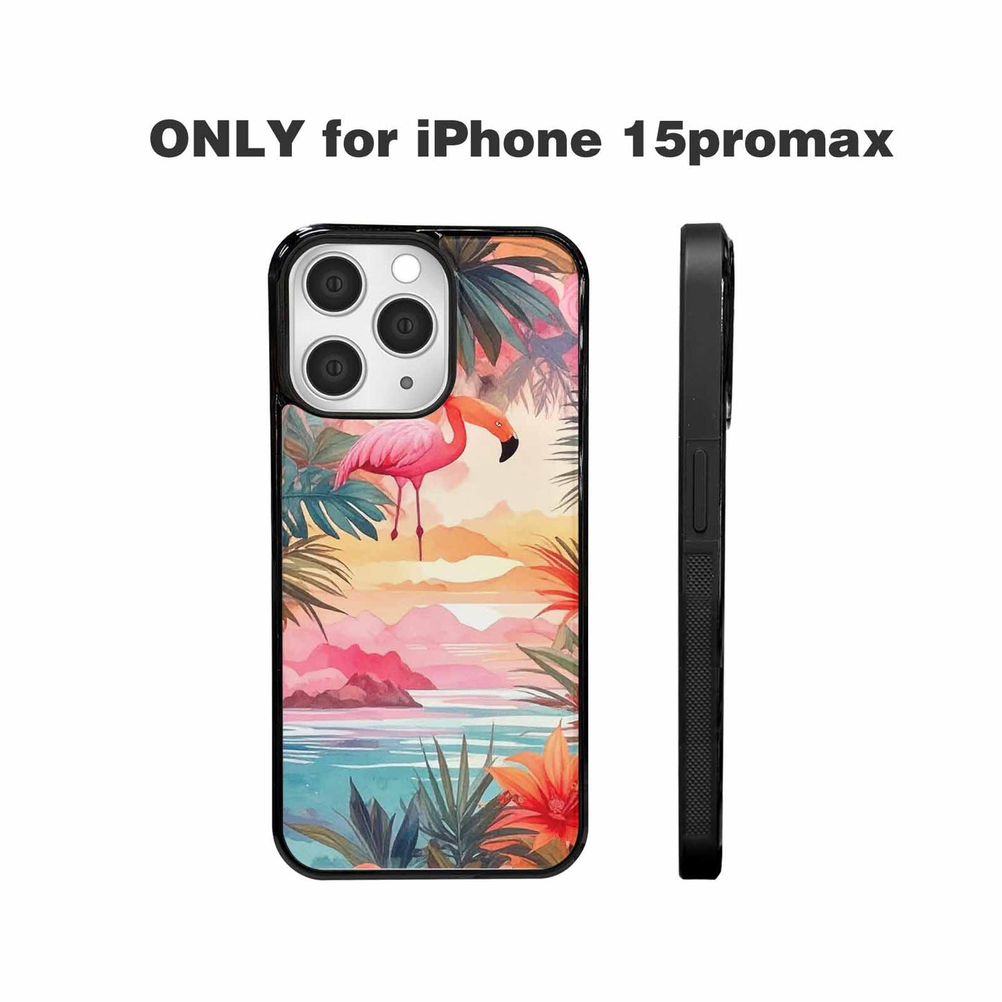 iPhone 15 Pro Max Case — Flamingo Tropical Flamingo Tropical Pattern Hundreds, Custom Phone Case