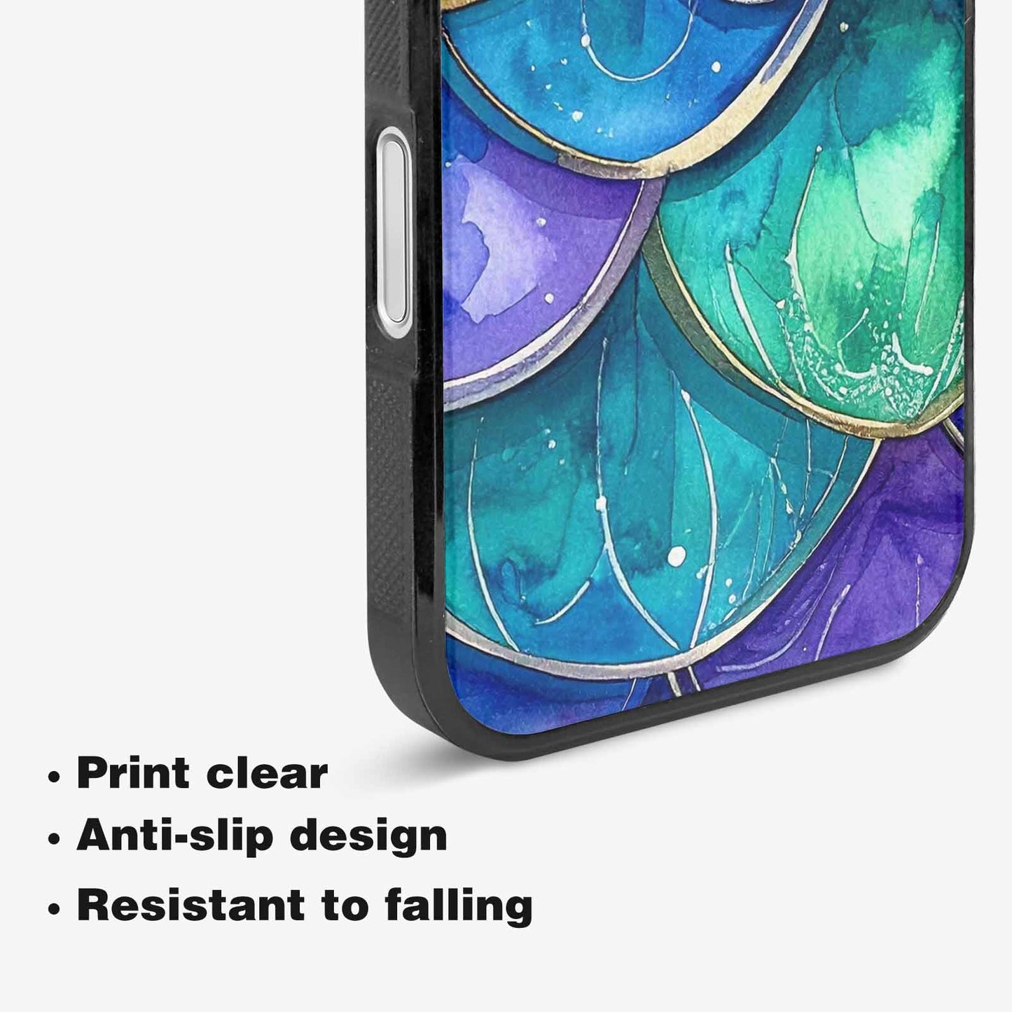 iPhone 16 Case — Mermaid Scale Art Pattern, Custom Art Phone Cover
